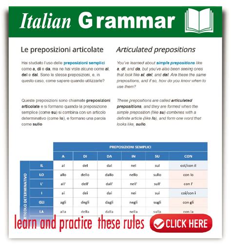 passione italiana prepositions